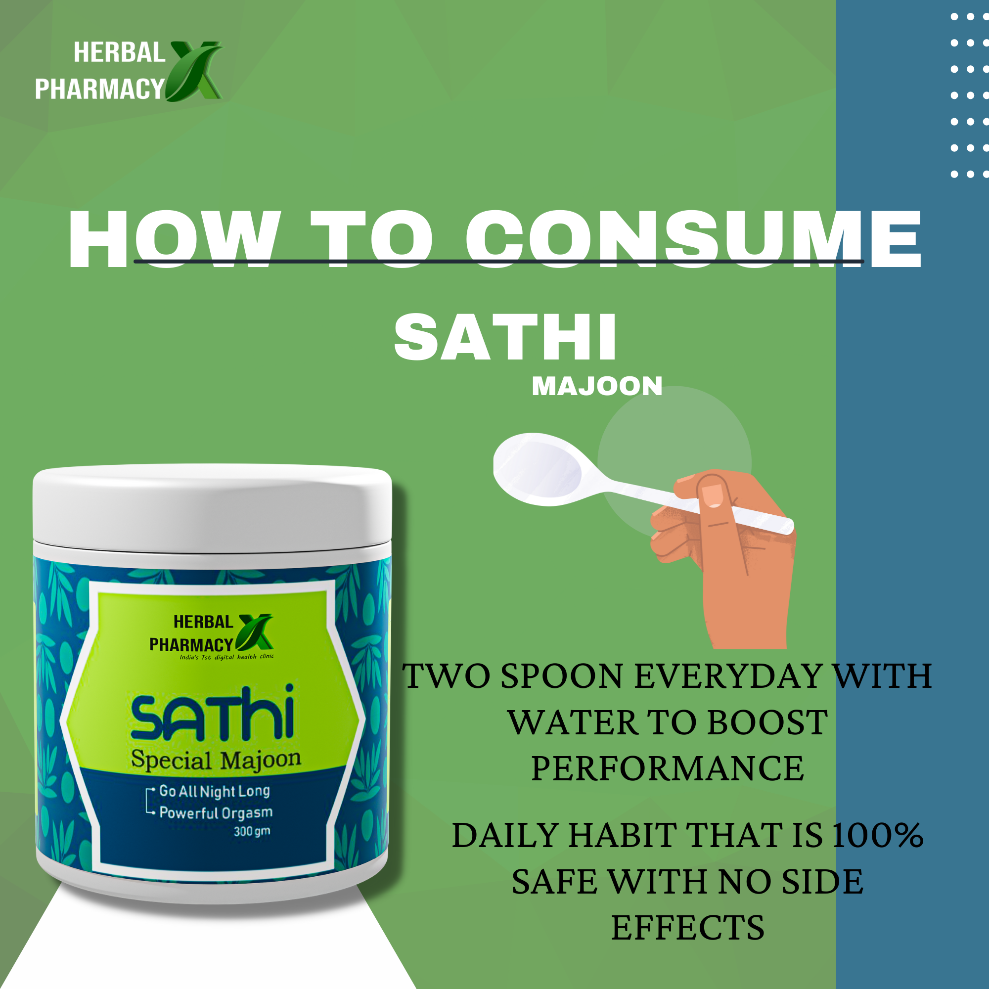 Herbal Pharmacy SATHI MAJOON with Gokhru, Musli, Shatavari