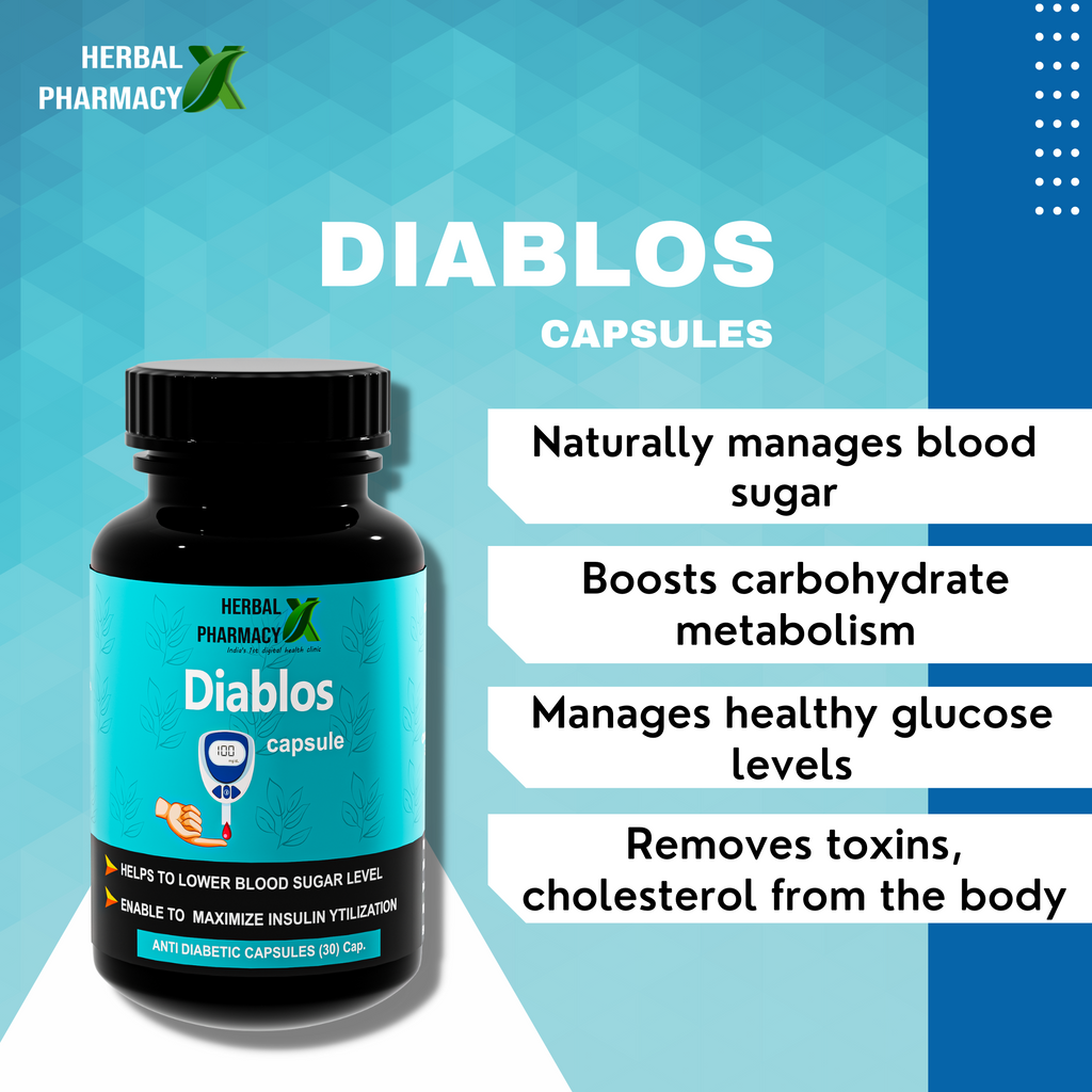 Herbal Pharmacy Diablos Combo For Healthy Blood Sugar Levels, with Neem and Aloe Vera