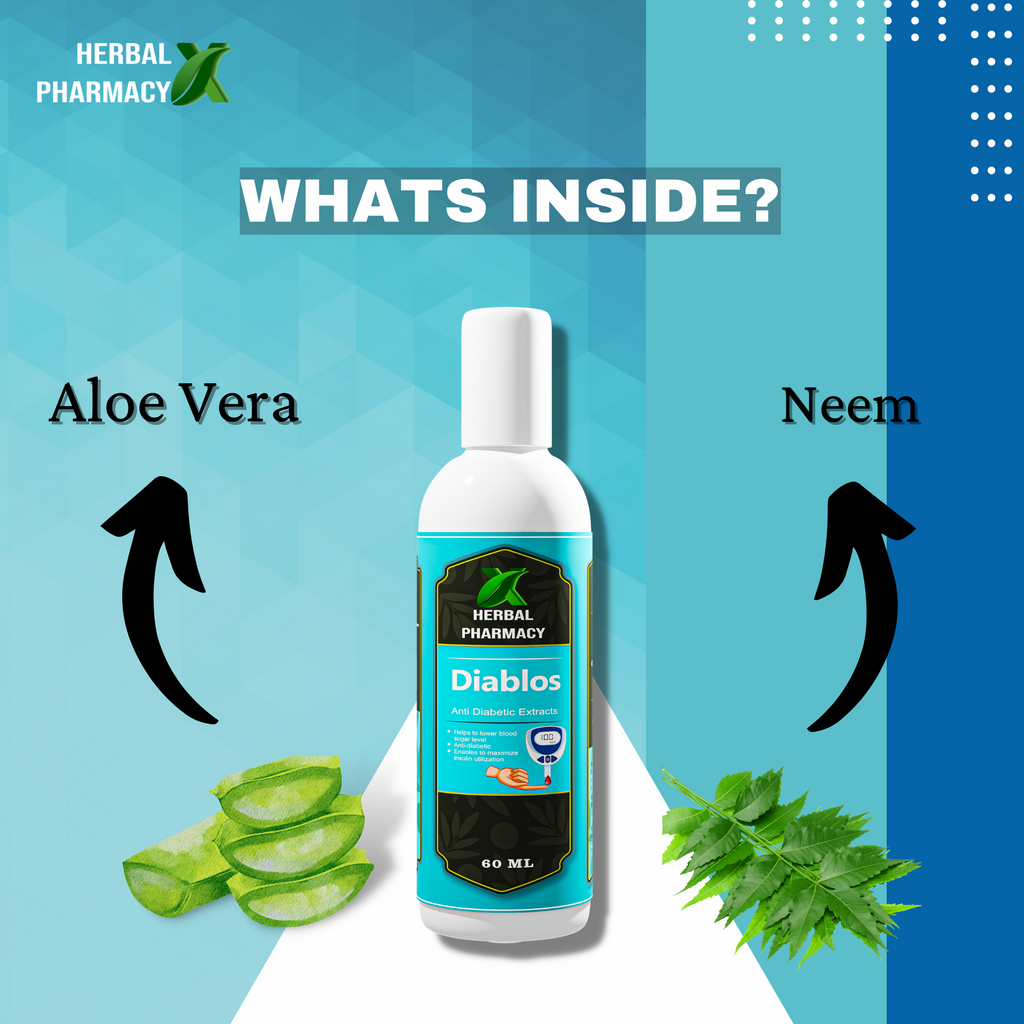 Herbal Pharmacy Diablos Combo For Healthy Blood Sugar Levels, with Neem and Aloe Vera