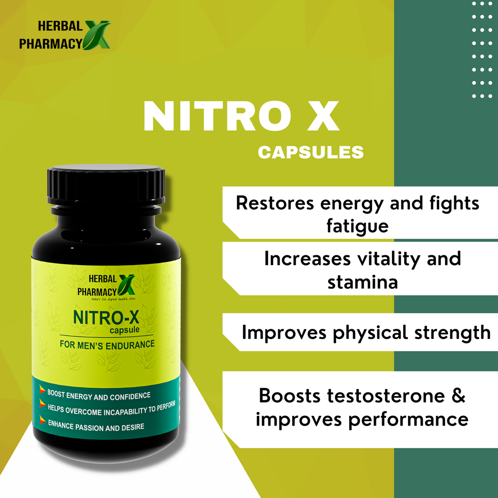 Herbal Pharmacy NITRO-X And GASTRIC PRO with Gokhru, Musli, Shatavari