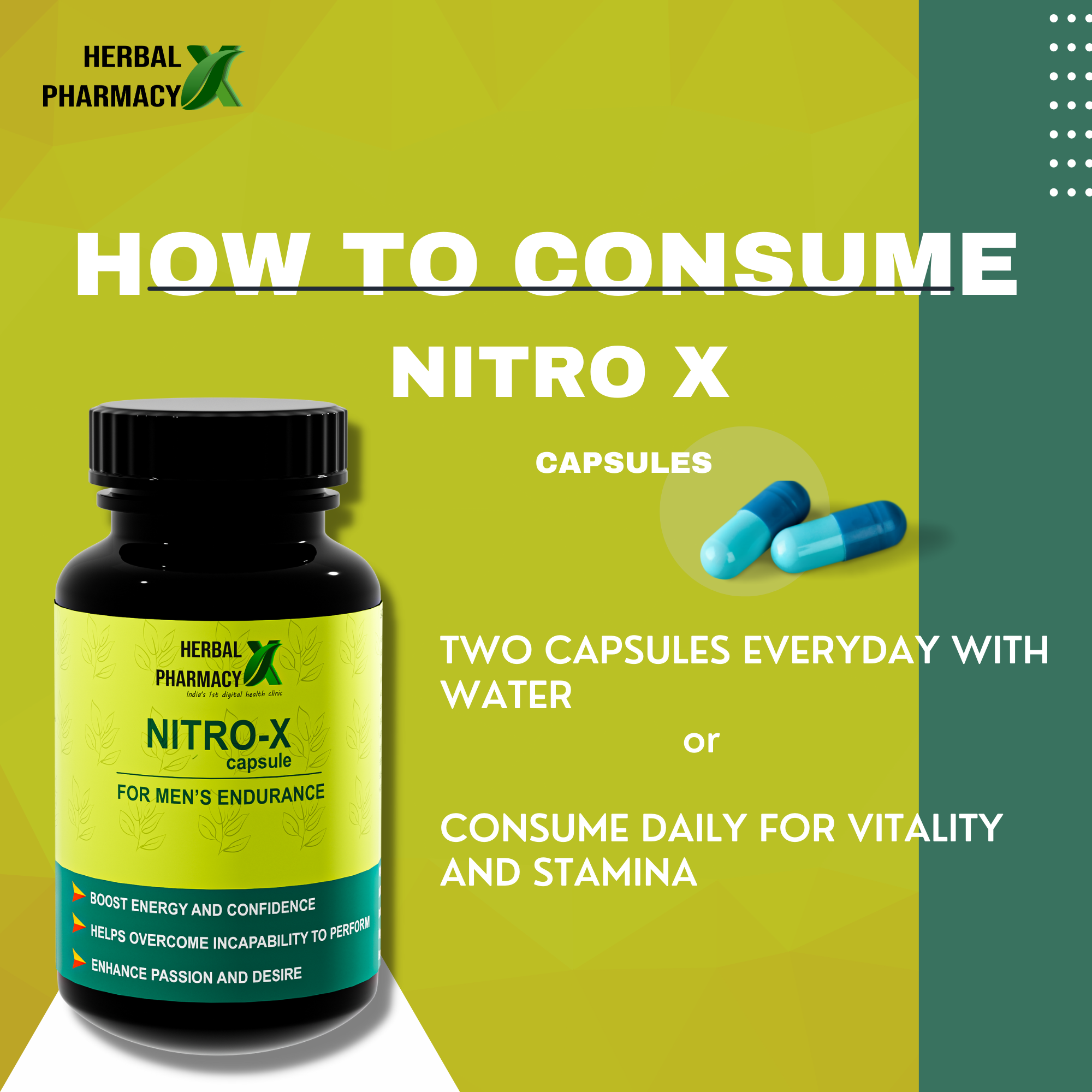 Herbal Pharmacy NITRO-X And MULTIYES with Gokhru, Musli, Shatavari