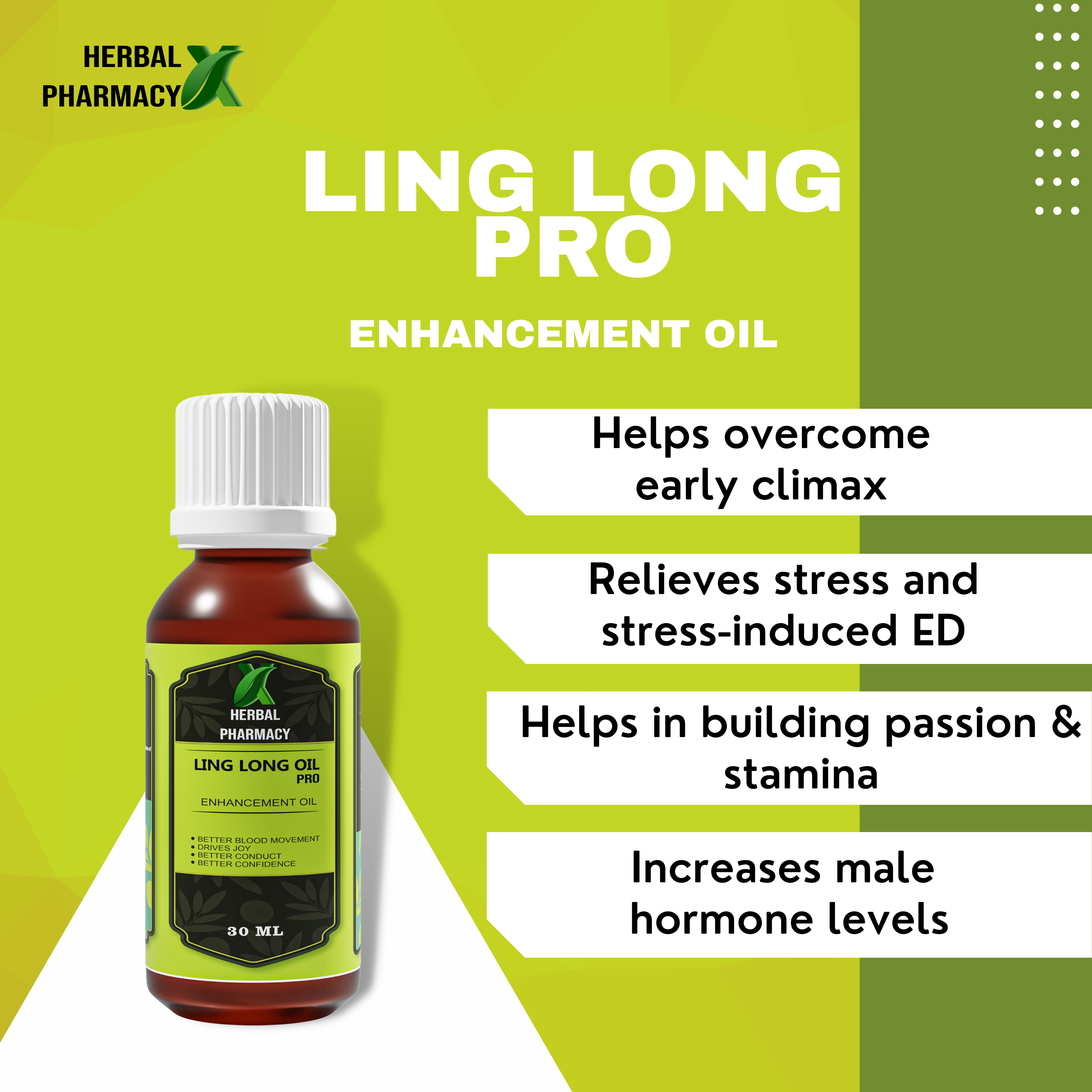 LING LONG KIT WITH LING LONG OIL, X-FORCE POWDER AND NITRO X CAPSULE