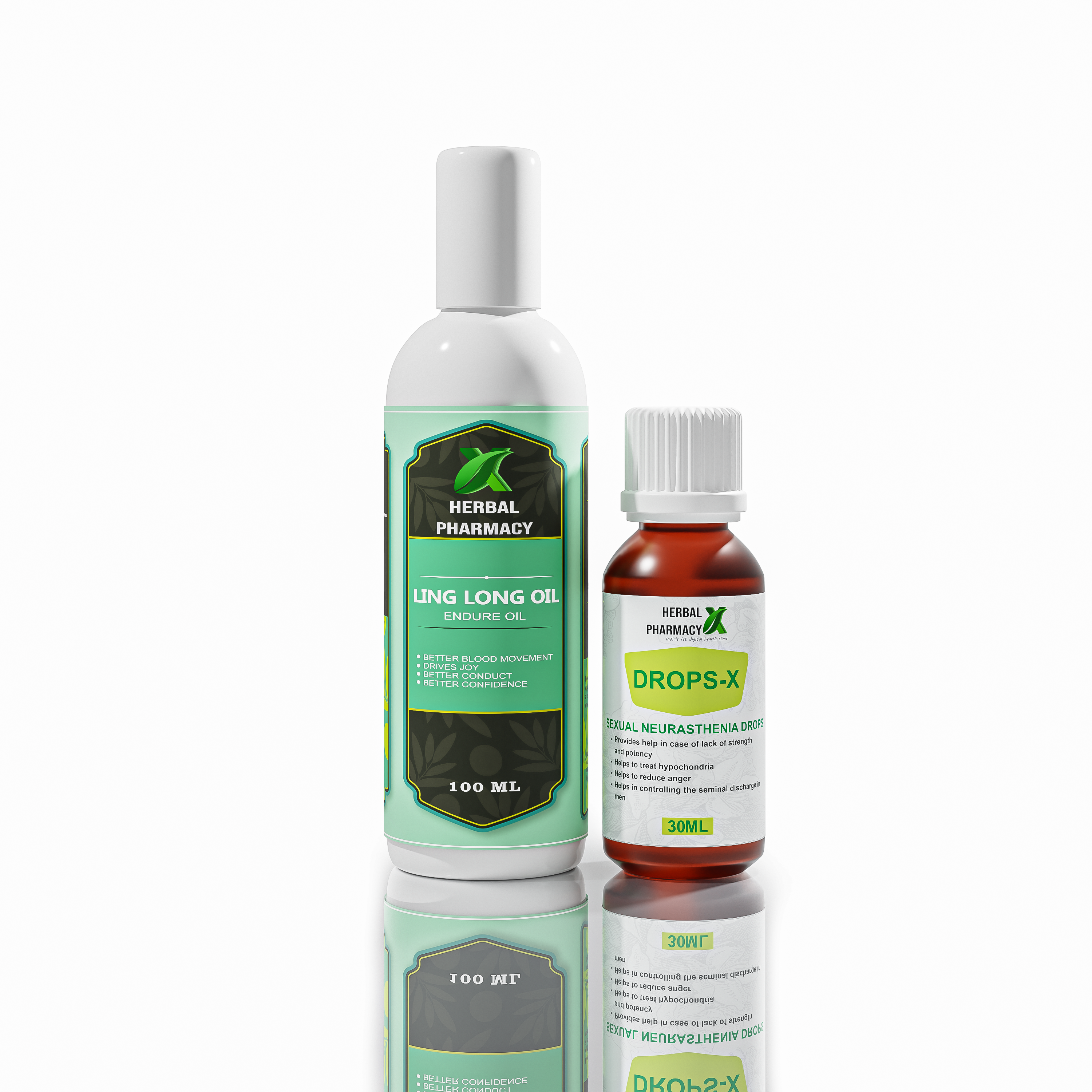 Herbal Pharmacy LING LONG OIL And DROPS-X with Gokhru, Musli, Shatavari