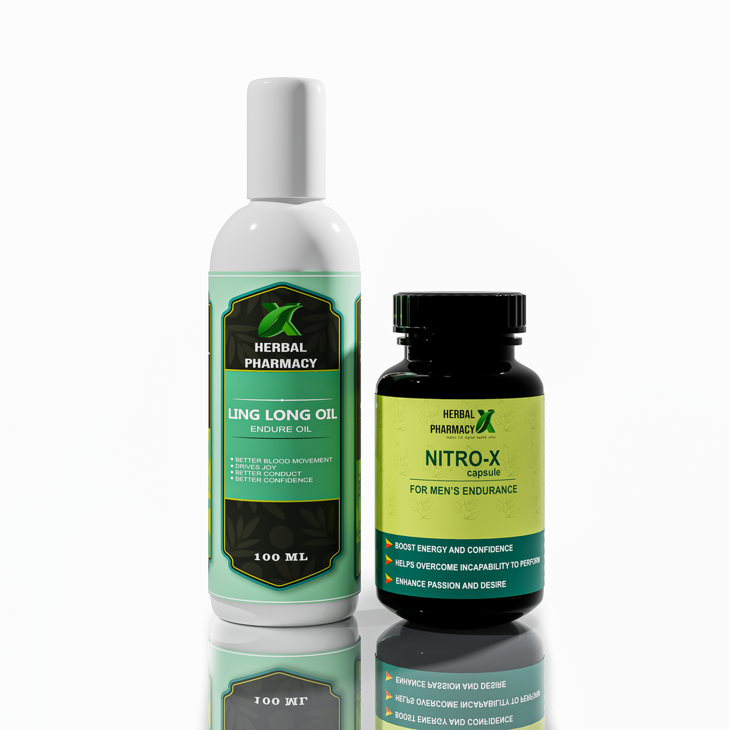 Herbal Pharmacy LING LONG OIL And NITRO-X with Gokhru, Musli, Shatavari
